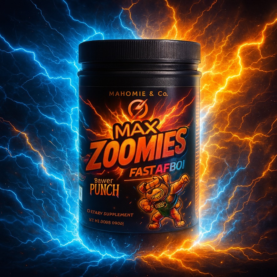 ZOOMiES MAX jar in lightning energy burst